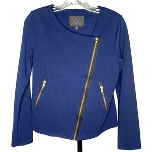 Sanctuary Clothing LA Navy Blue &‎ Black size small Asymmetrical Zipper pockets